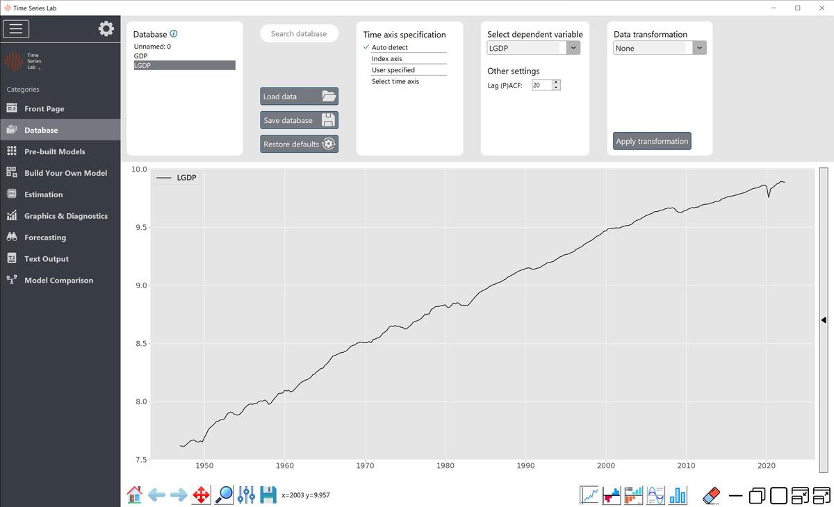 Data inspection and preparation page