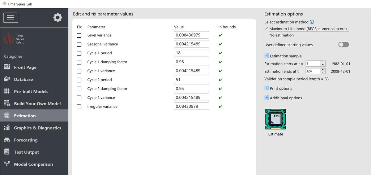 Data inspection and preparation page
