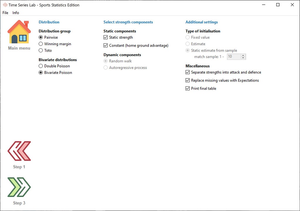 TSL model settings