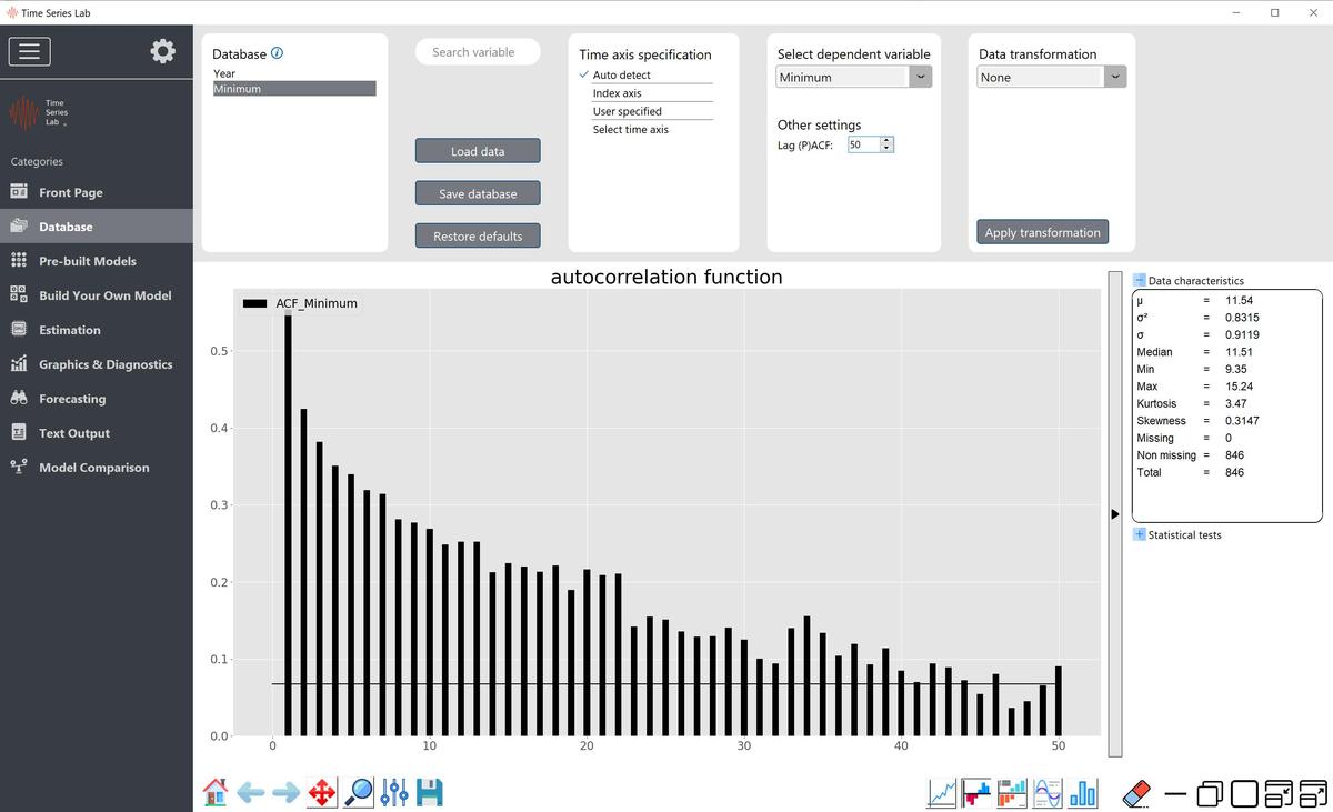 Data inspection and preparation page